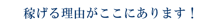 稼げる理由がここにあります!!